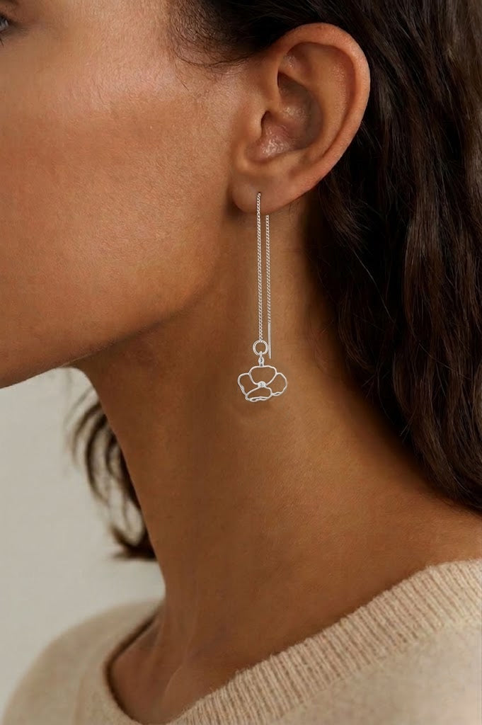 Silver Buttercup Earrings