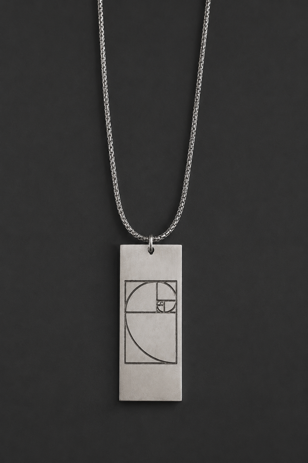 Mens Golden Ratio Necklace in Silver