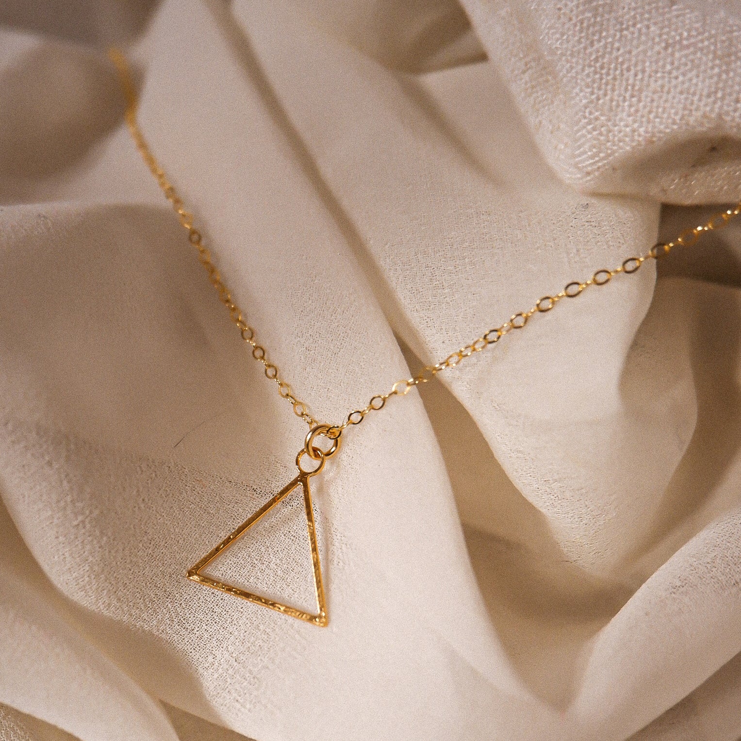 Rael Cohen Simple Triangle Zodiac Inspired Fire Sign Necklace in Gold
