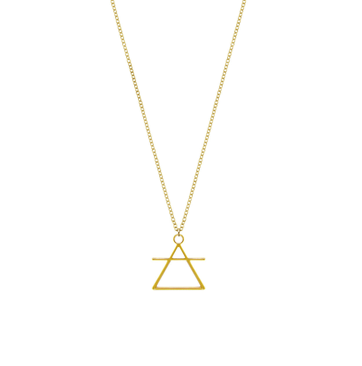 Rael Cohen Air Sign Inspired Simple Triangle Necklace In Gold