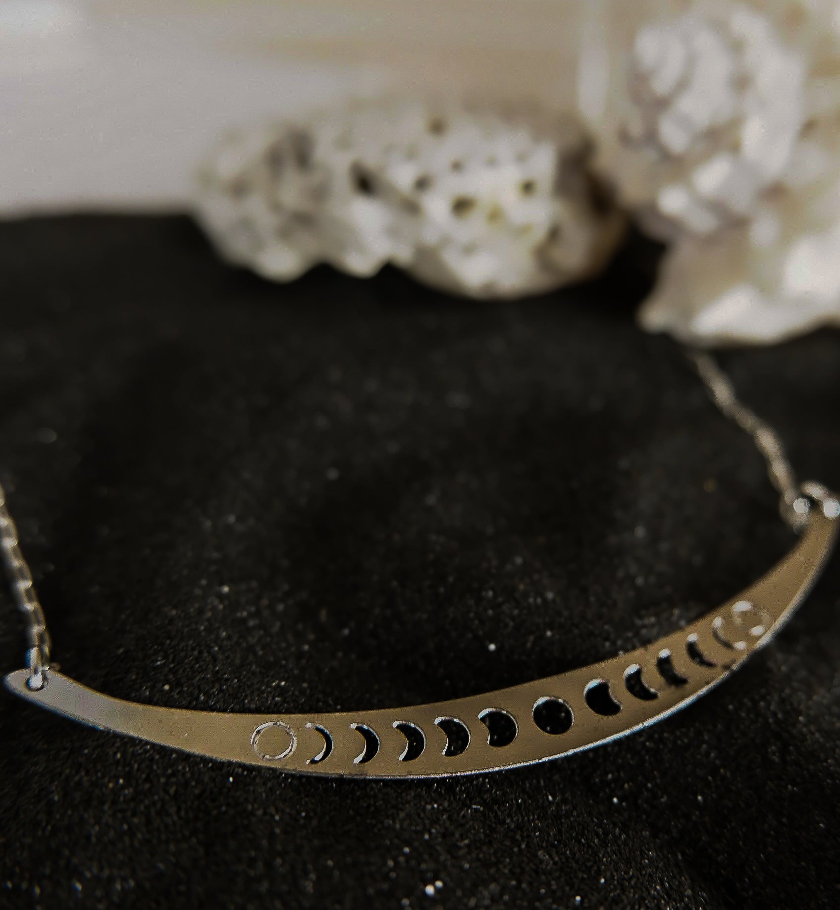 Rael Cohen Celestial Moon Phase Inspired Necklace With Moon Cutouts In Silver
