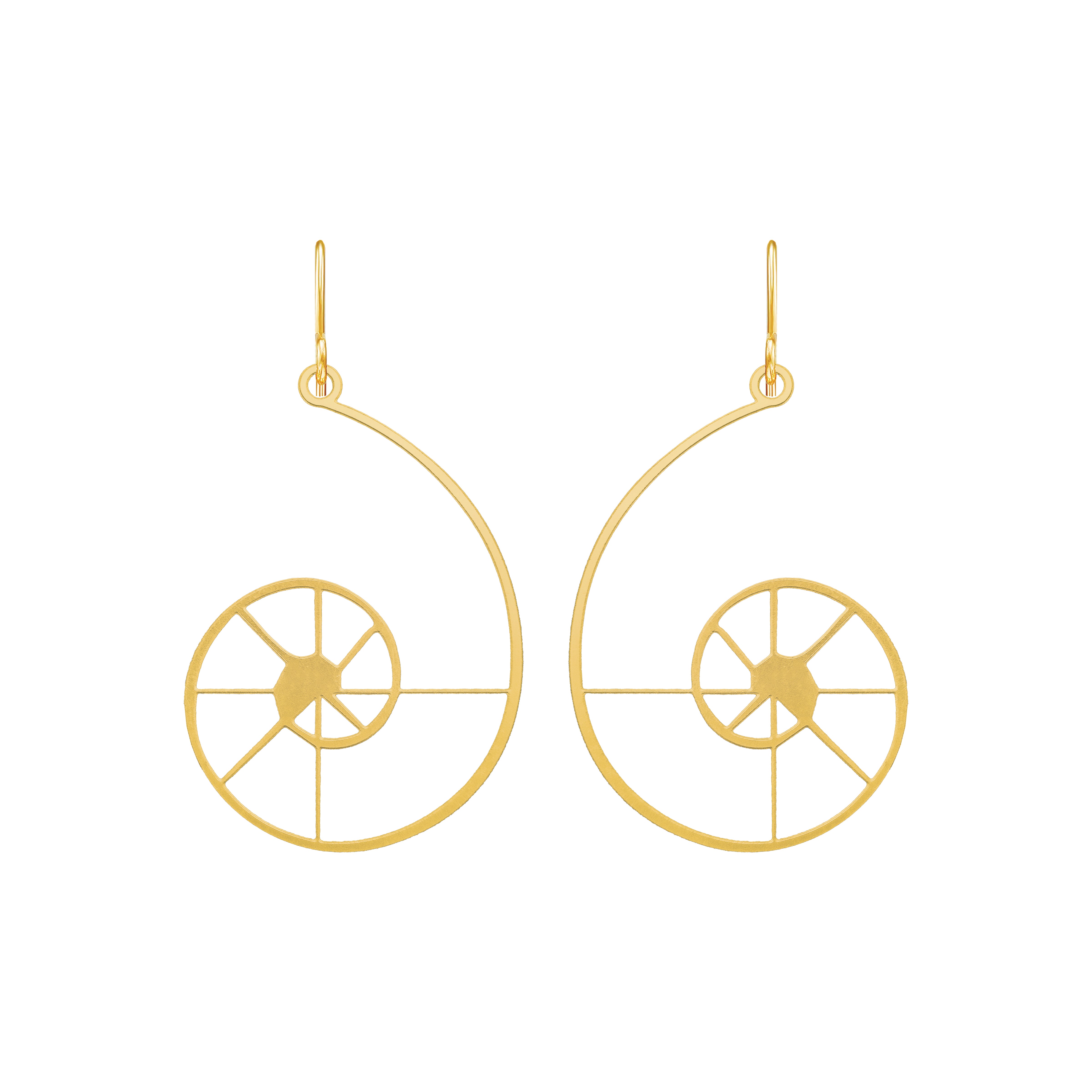 Nautilus Shell Jewelry - Spiral Earrings