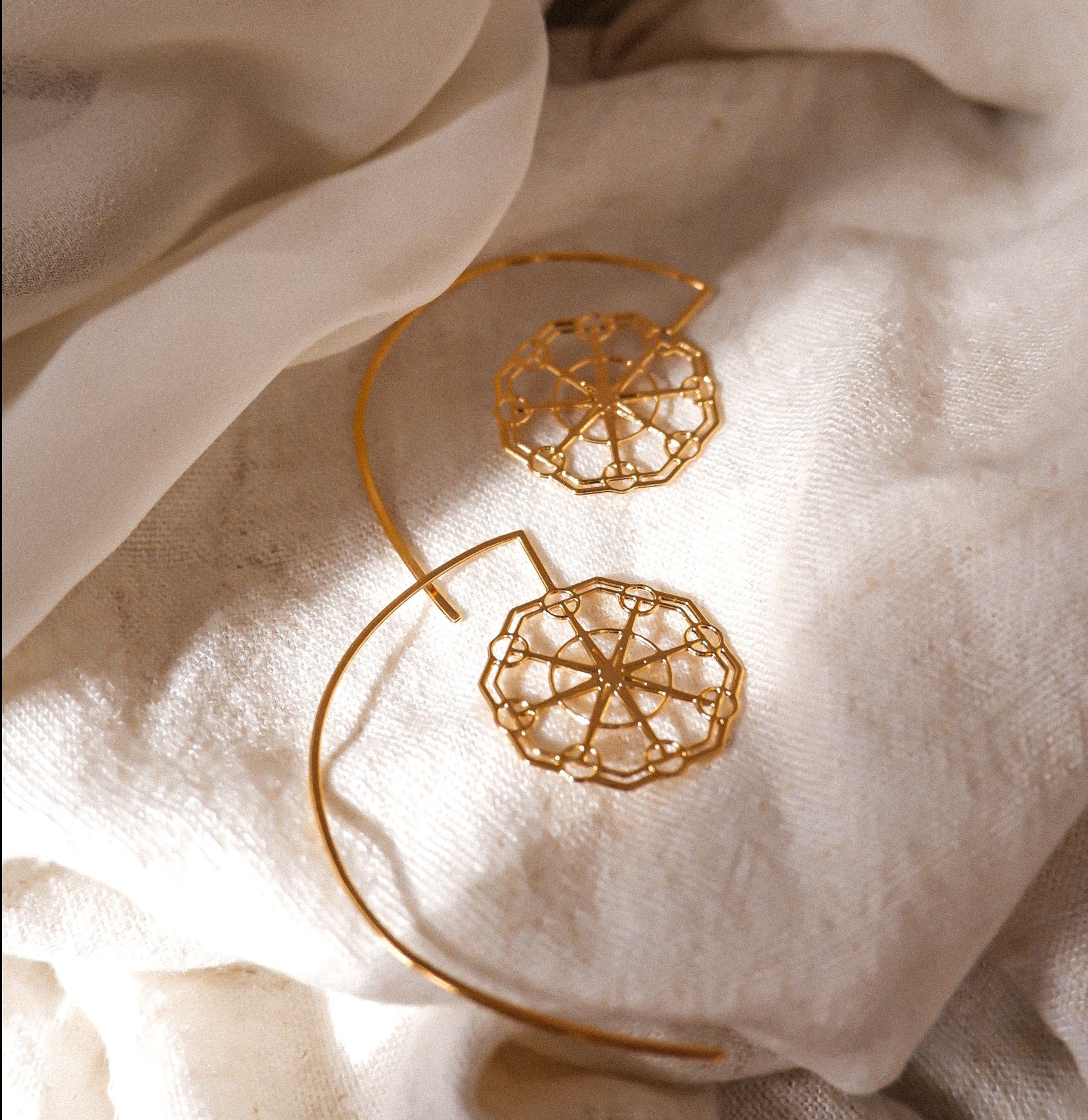 Rael Cohen Pagan Inspired Norse Earrings In Gold