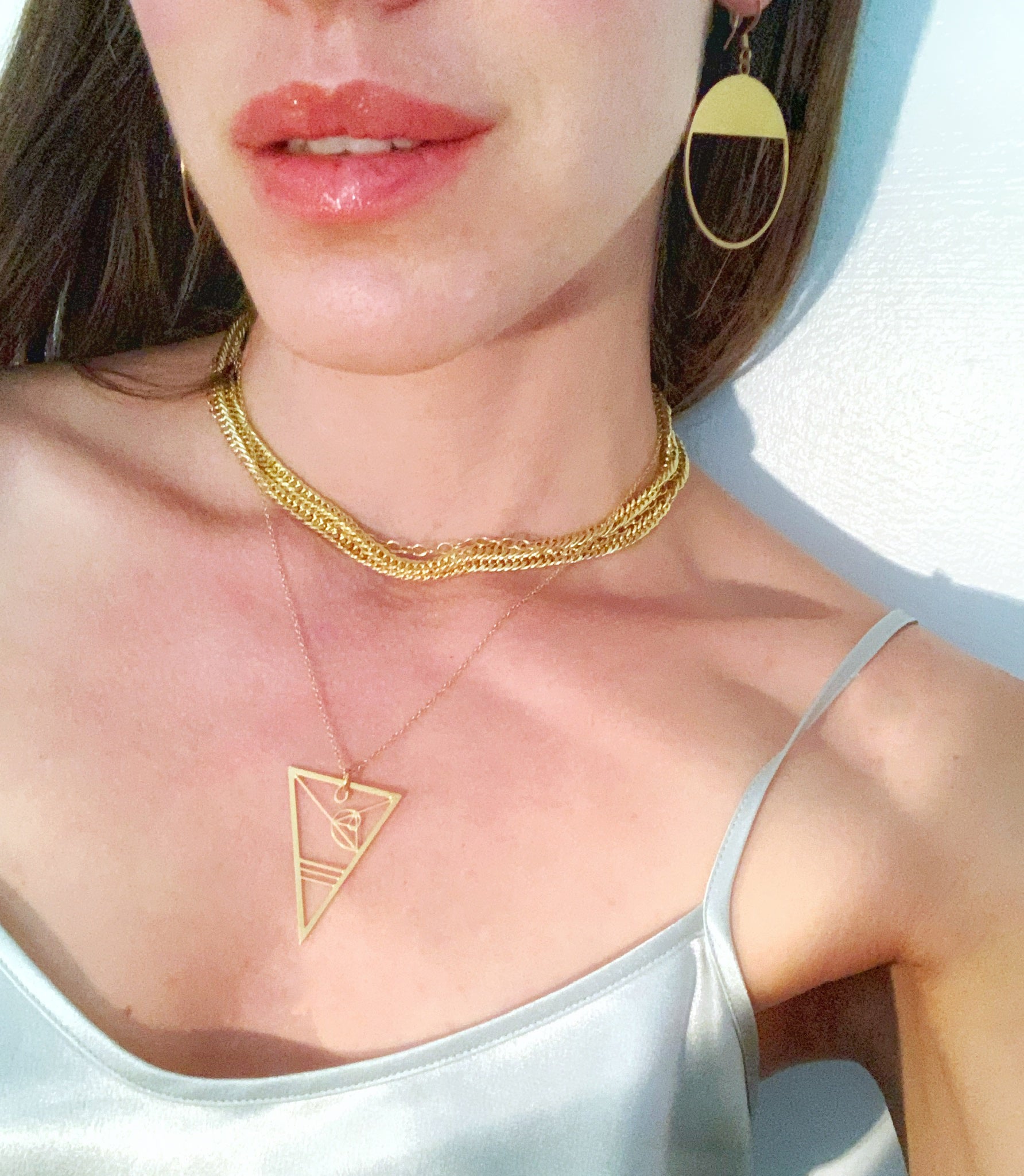 Rael Cohen Modern Art Geometric Fibonacci Necklace In Gold
