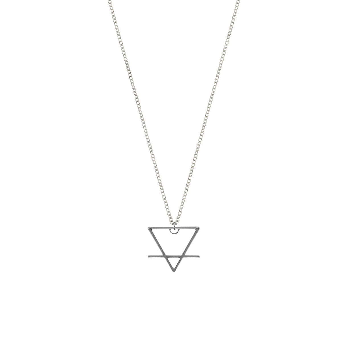 silver triangle symbol jewelry