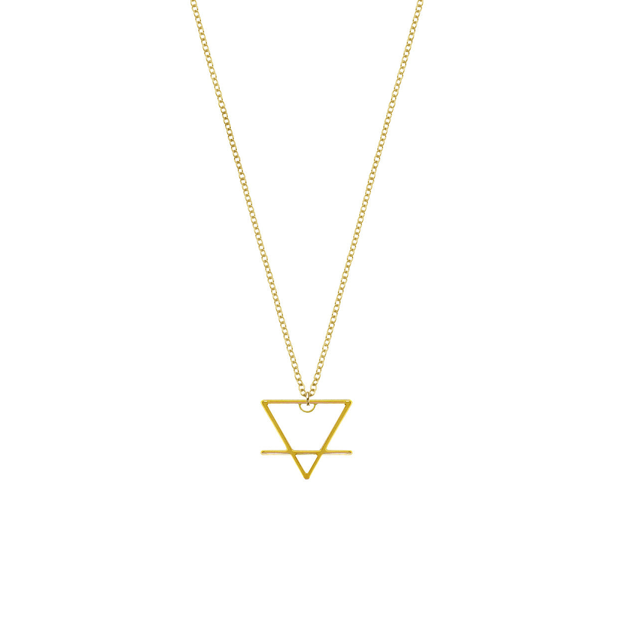 Rael Cohen Earth Element Inspired Triangle Necklace In Gold