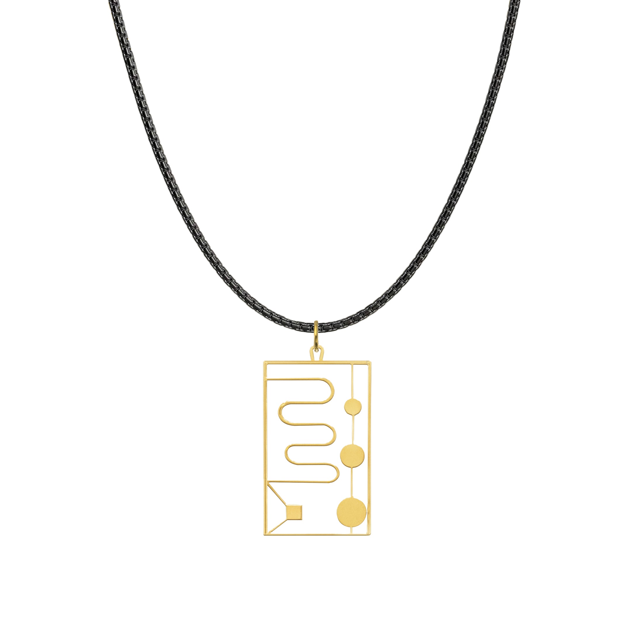 Art Jewelry - Mens Abstract Art Necklace
