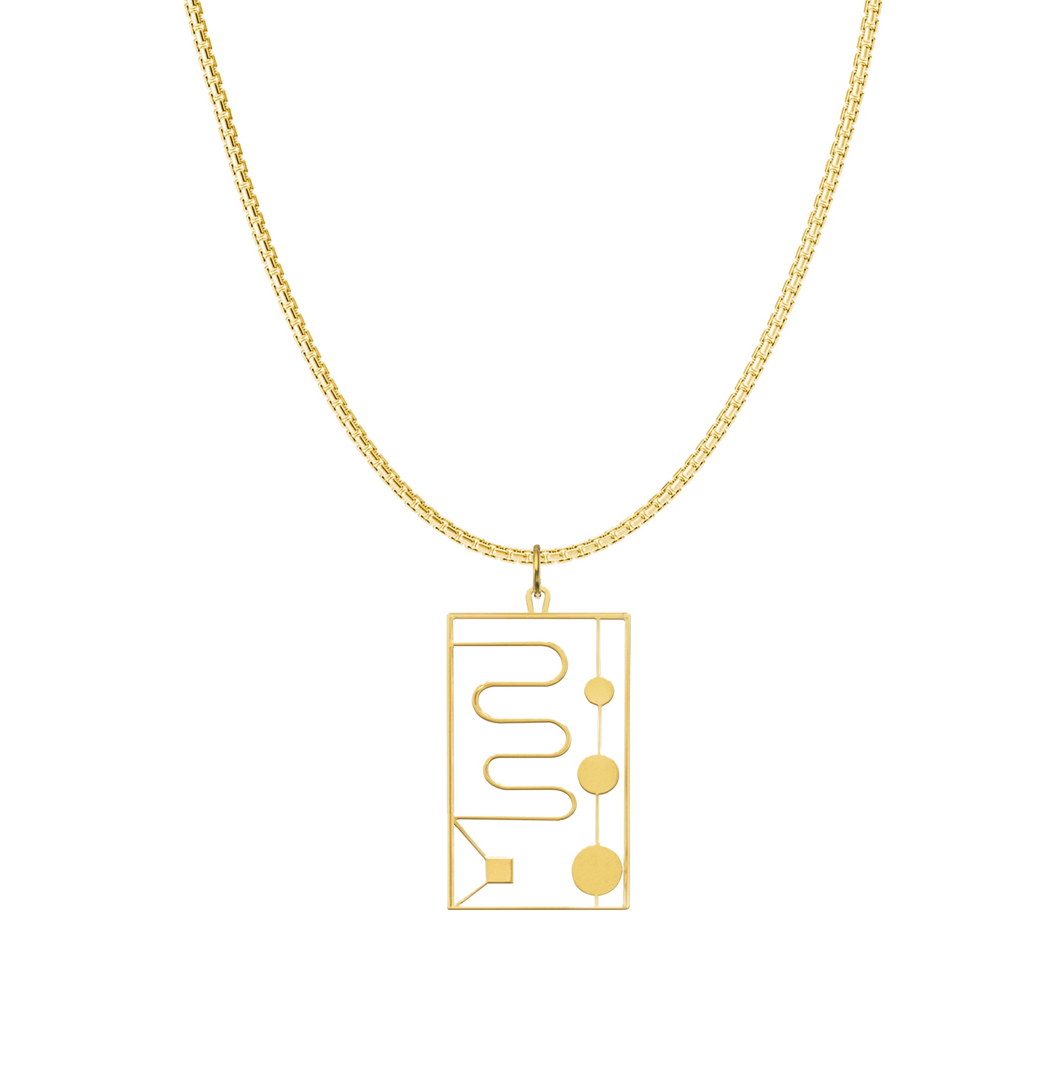 Art Jewelry - Mens Abstract Art Necklace