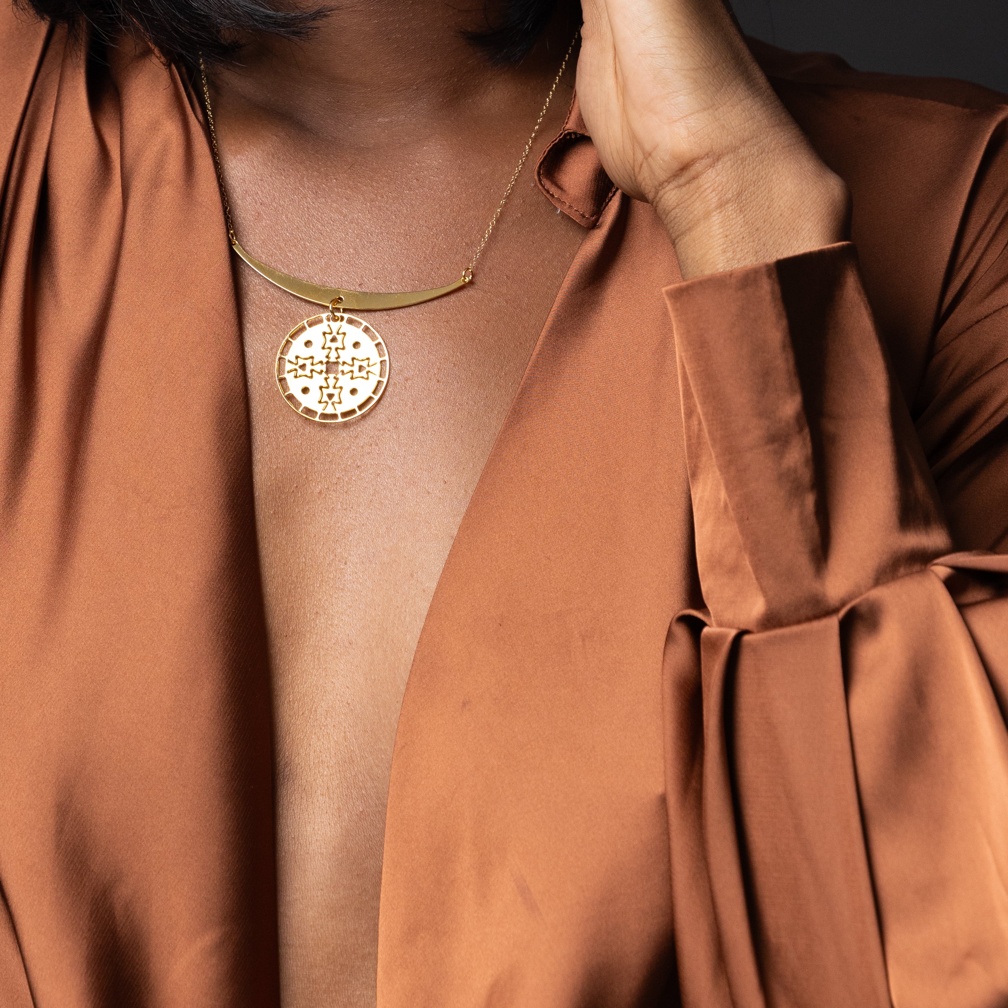 Rael Cohen Mayan Inspired Necklace In Gold