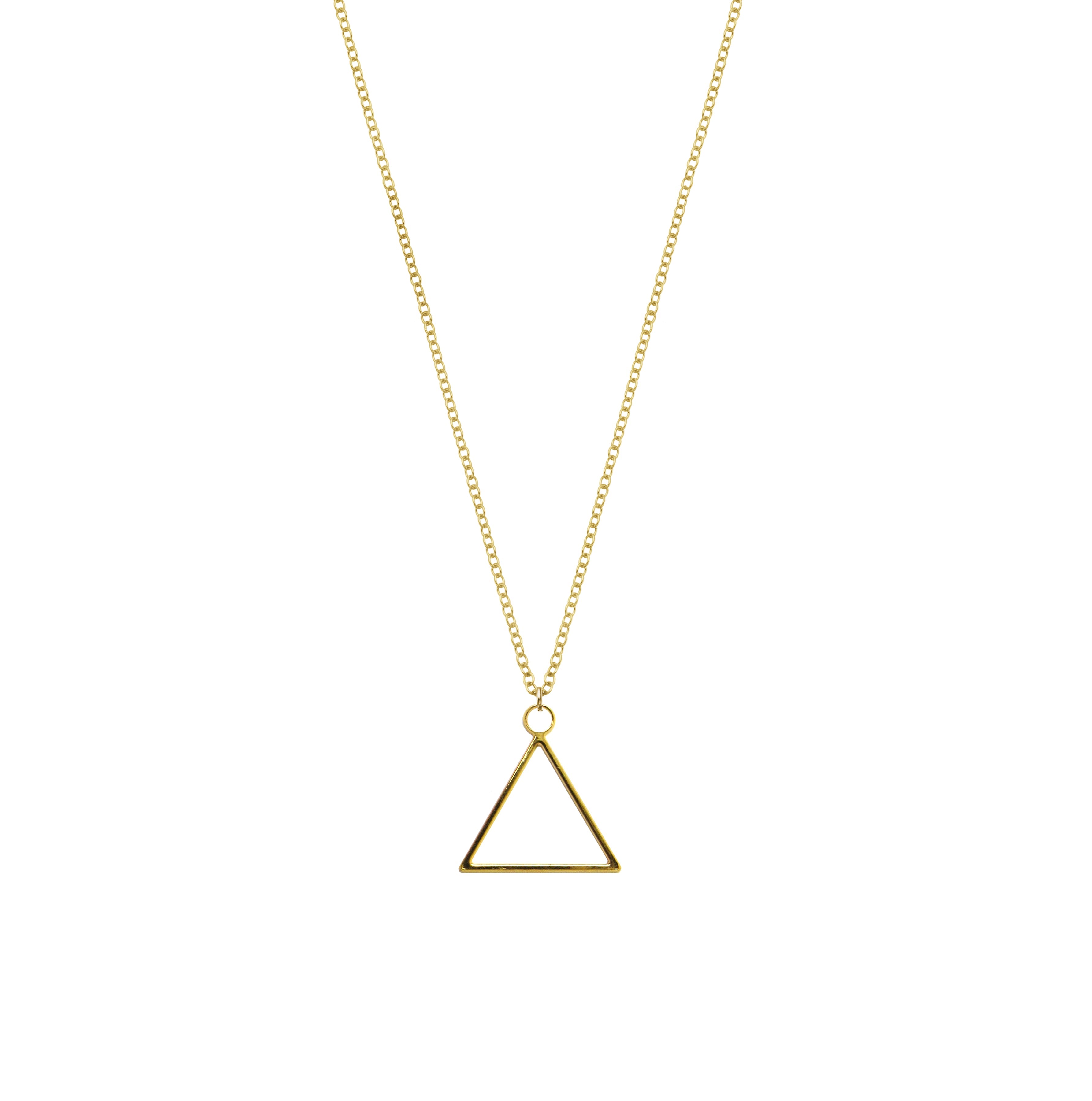 simple triangle necklace