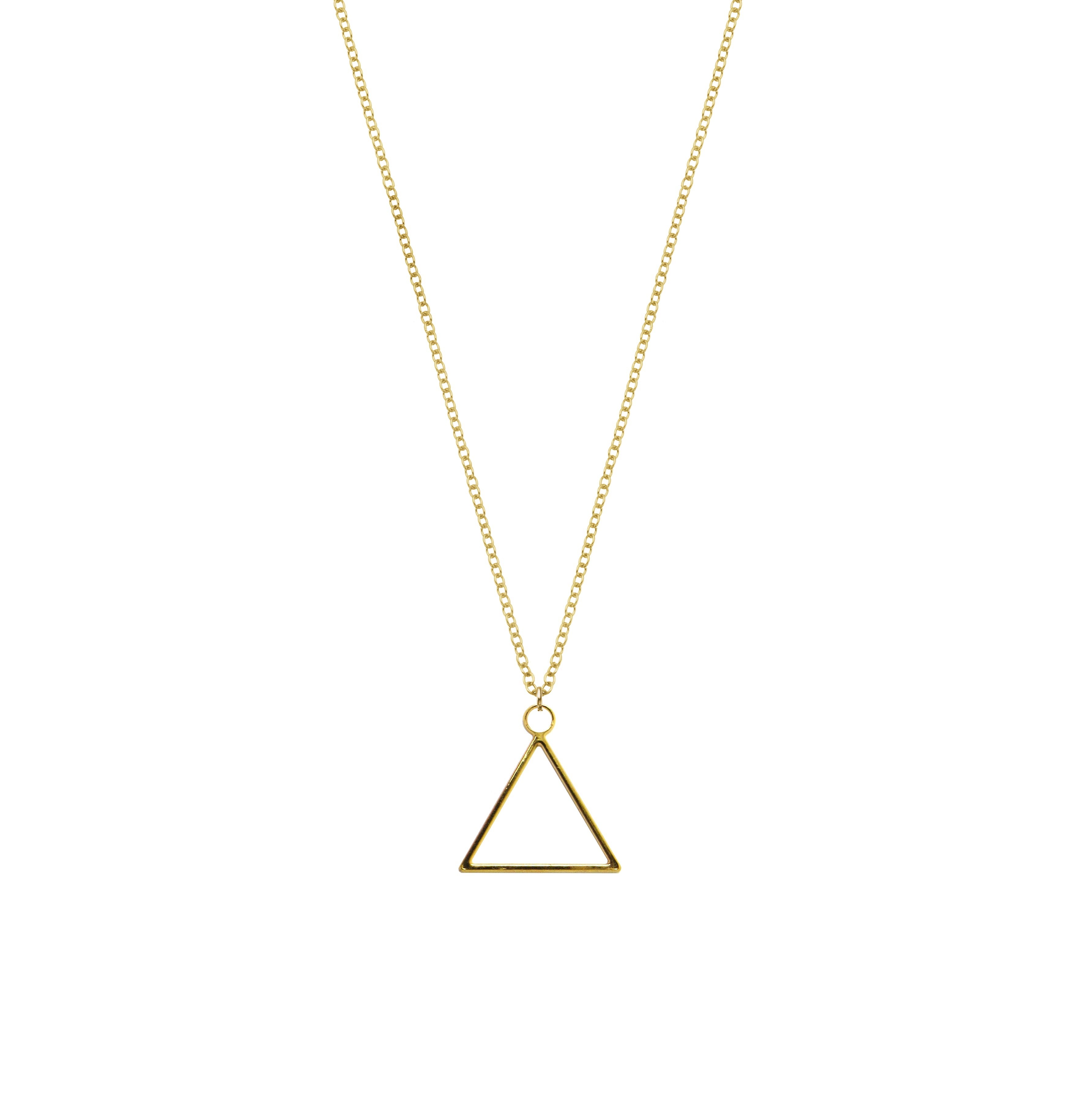 Rael Cohen Simple Triangle Fire Element Inspired Necklace In Gold