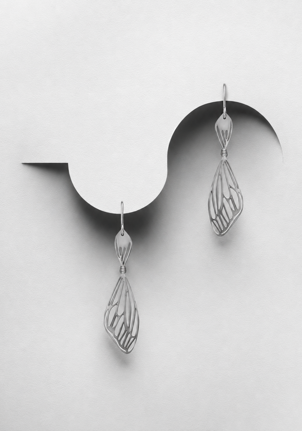 Silver Cicada Earrings