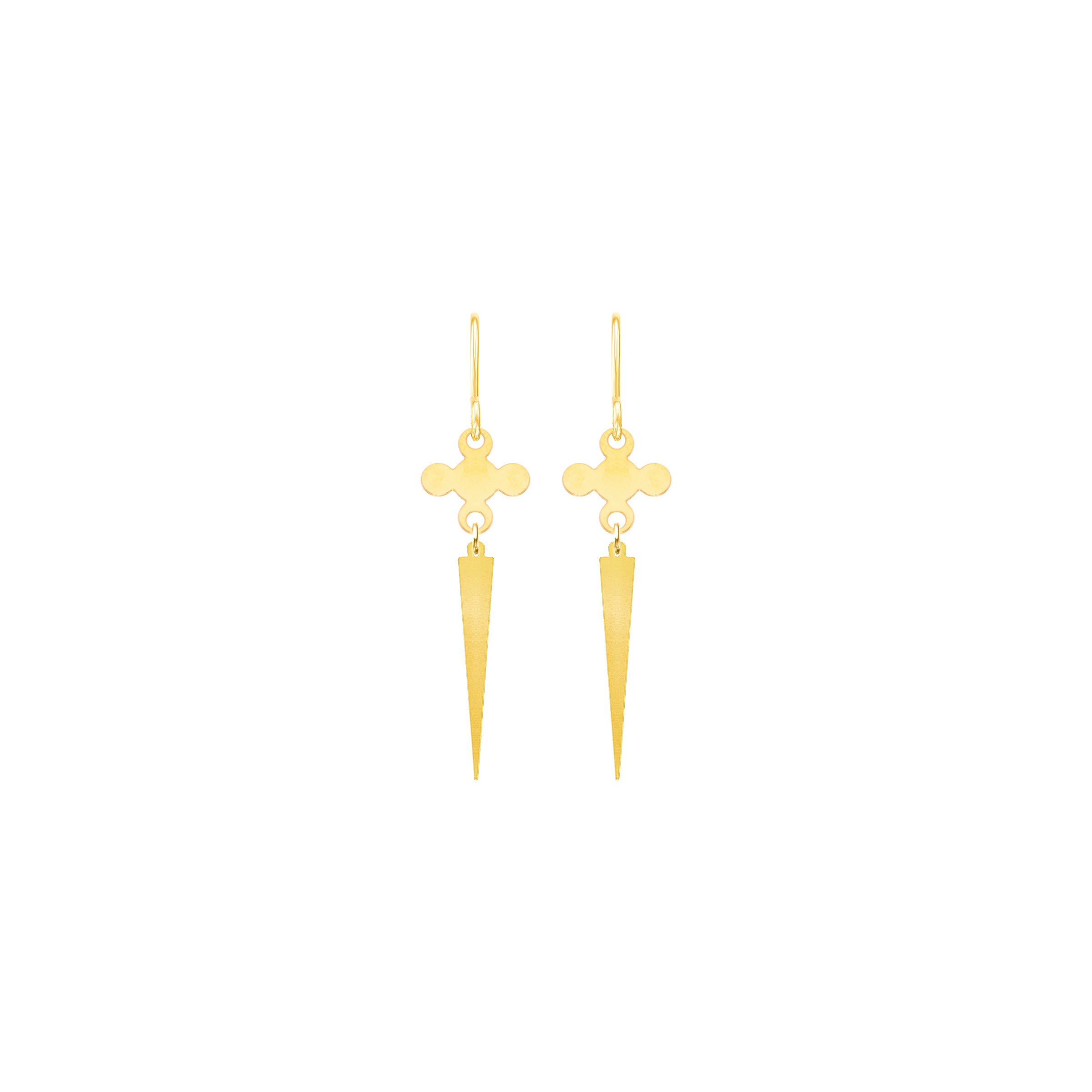 Earrings for Men - Quatrefoil Earrings with Spikes