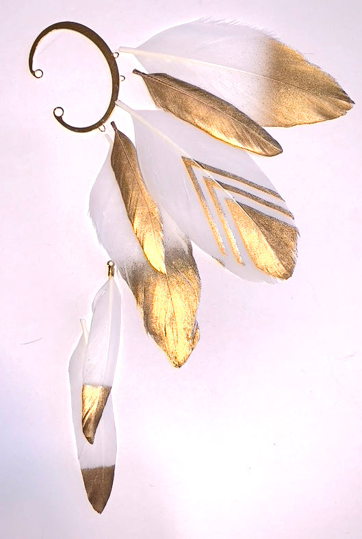 Rael Cohen White And Gold Earcuff