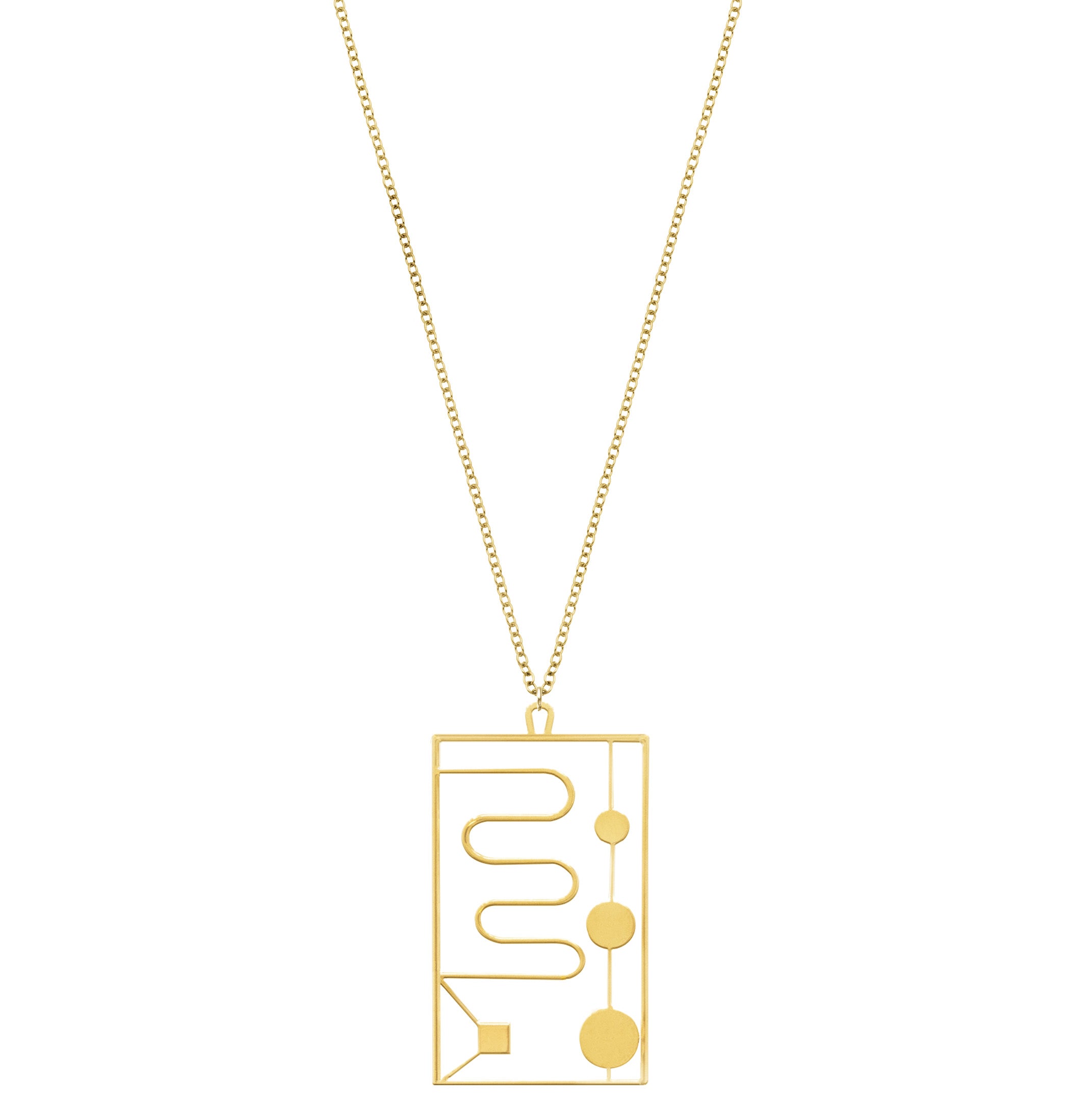 Rael Cohen Abstract Art Inspired Necklace in Gold