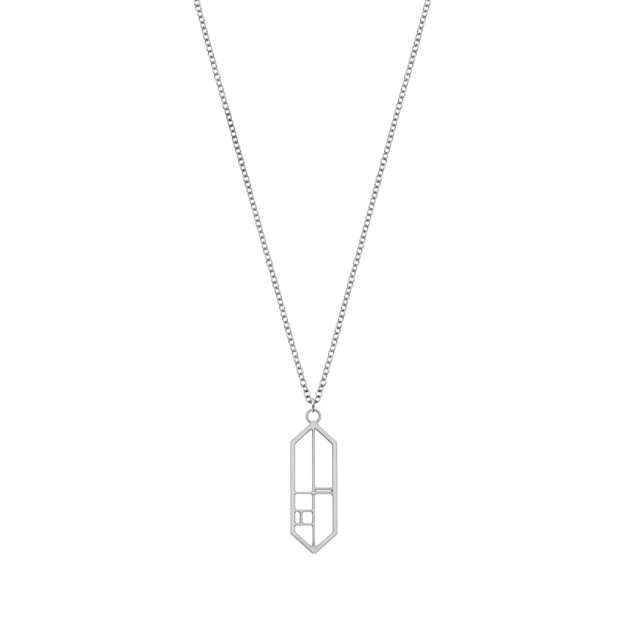 Rael Cohen Historical Inspired Symbol Necklace In Silver