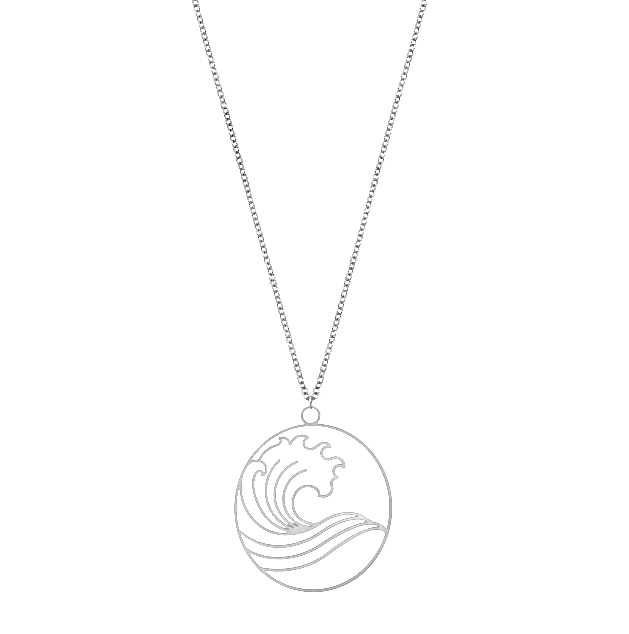Rael Cohen Ocean Wave Inspired Necklace In Silver For Men