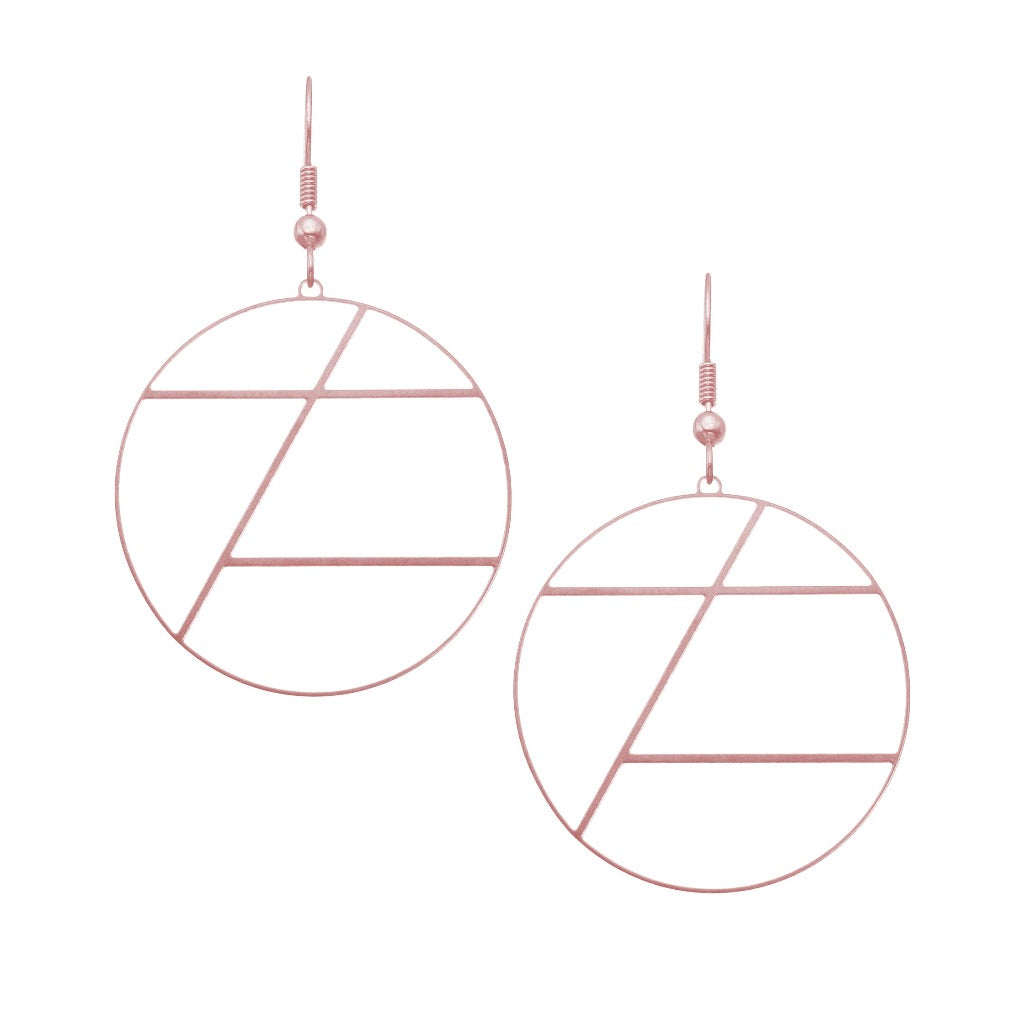 Rael Cohen Math Inspired Geometry Earrings In Rose Gold