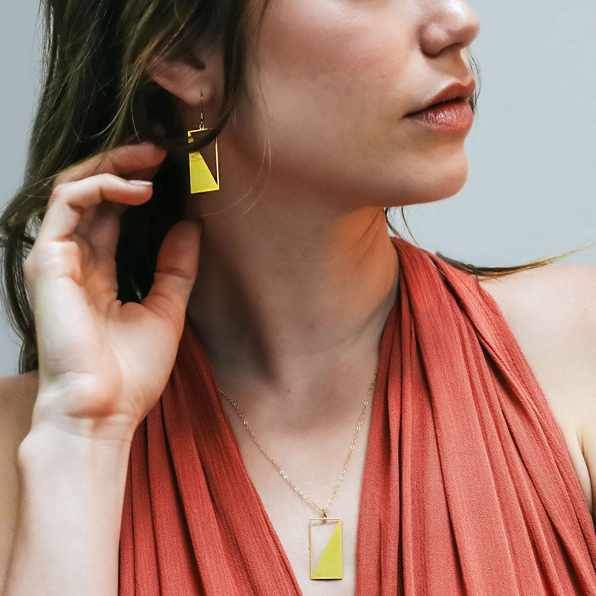 Rael Cohen Geometric Angle Inspired 2 Piece Jewelry Gift Set In Gold