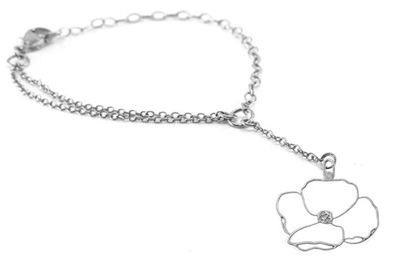 Rael Cohen Flower Charm Bracelet In Silver