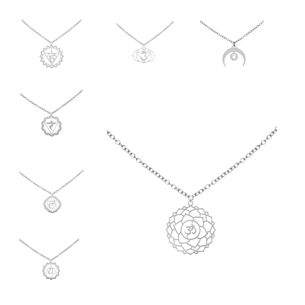 Rael Cohen 7 Chakra Necklace Set In Silver