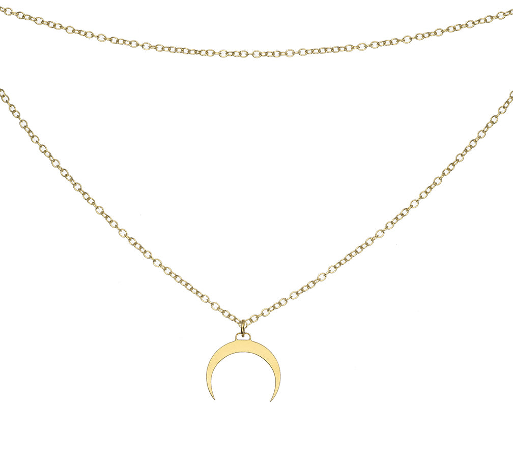 Rael Cohen Crescent moon Inspired Layered Necklace In Gold