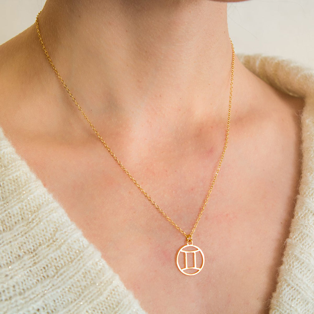 Rael Cohen Zodiac Inspired Gemini Necklace In Gold