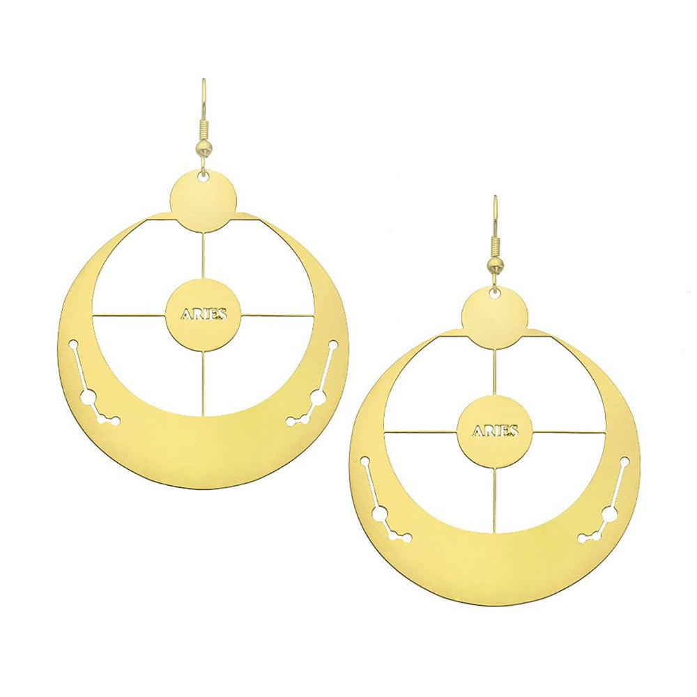 Rael Cohen Zodiac Sign Inspired Statement Earrings Aries In Gold