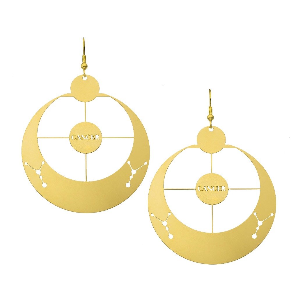 Rael Cohen Zodiac Inspired Statement Cancer Earrings In Gold