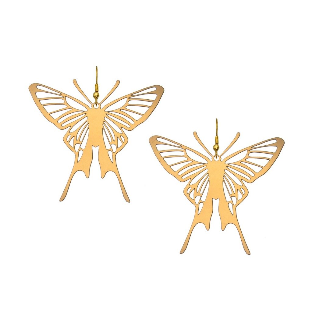 Gossamer Butterfly Drop Earrings