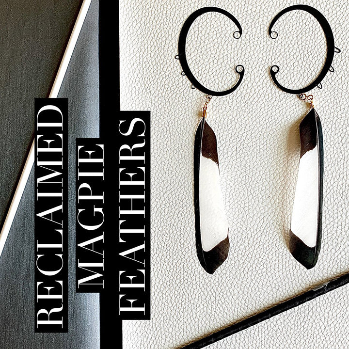 Magpie Feather Ear Cuff