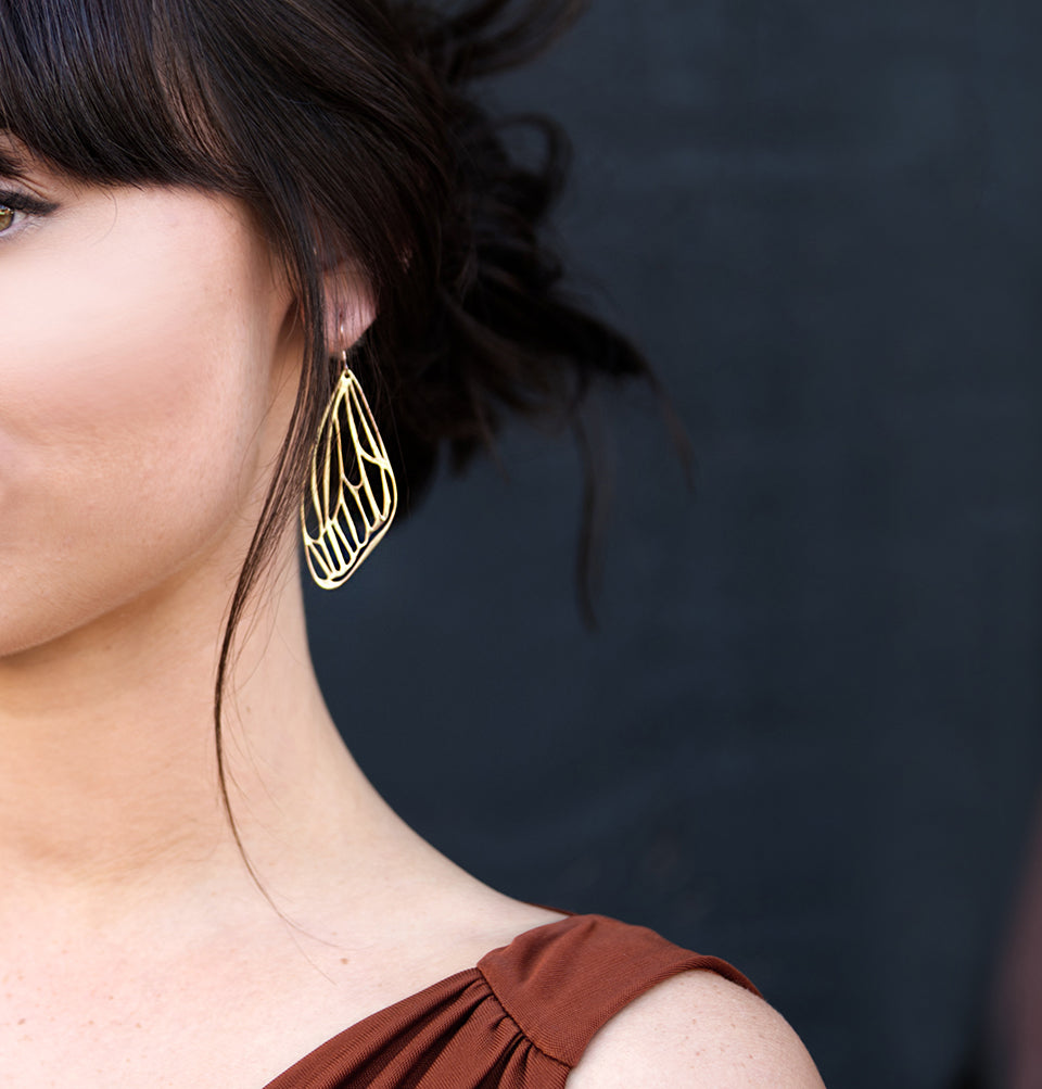 Monarch Butterfly Wing Earrings