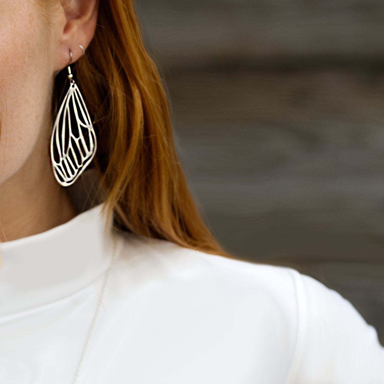 Rael Cohen Monarch Inspired Butterfly Wing Earrings In Silver