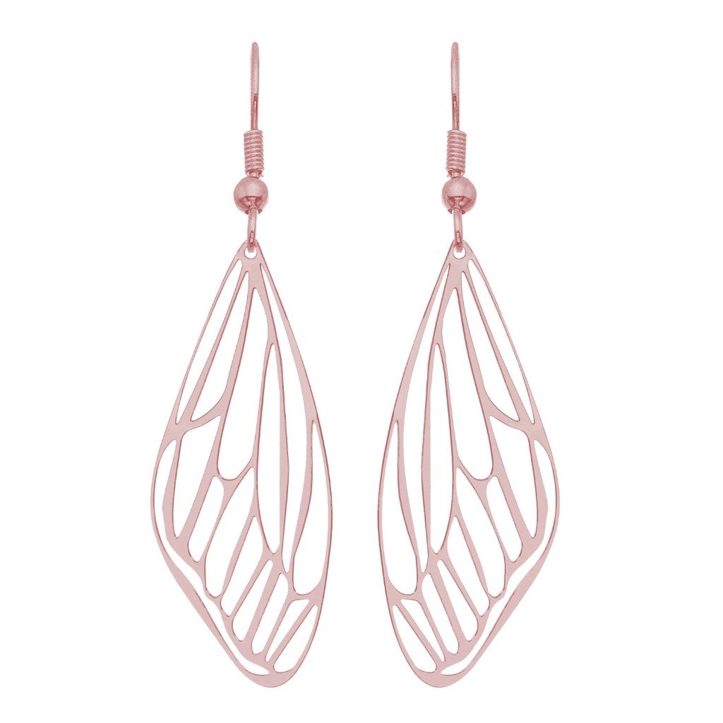 Rael Cohen Monarch Inspired Butterfly Wing Earrings In Rose Gold