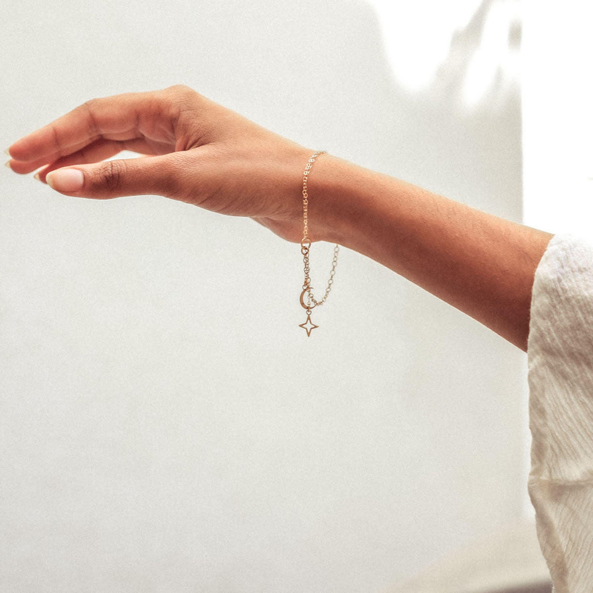 Rael Cohen Moon And Star Charm Bracelet In Gold