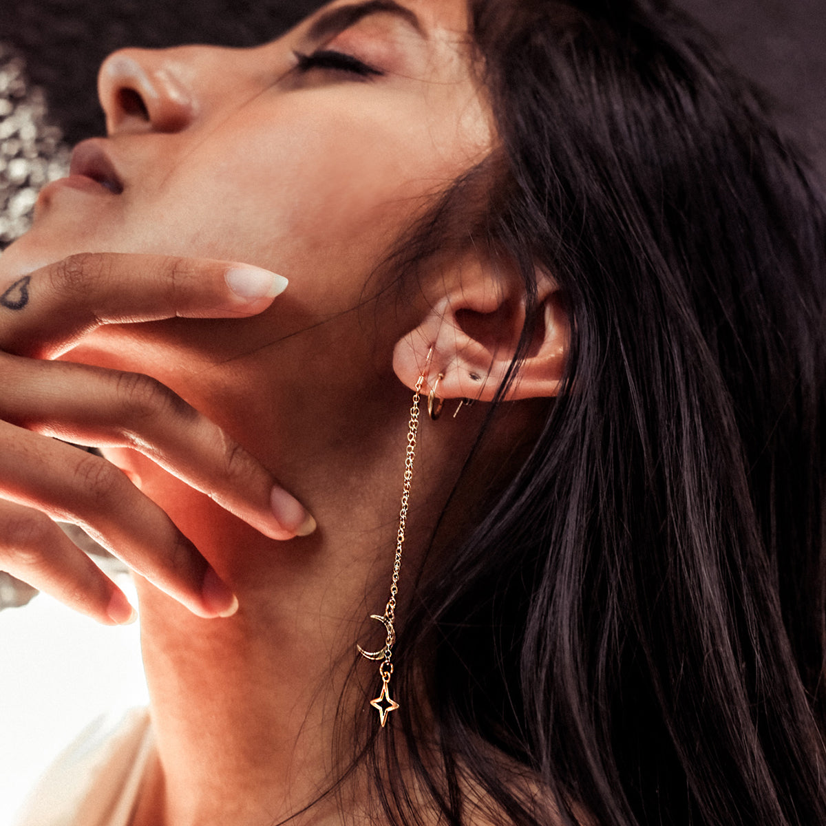 Rael Cohen Moon And Star Charm Earrings In Gold