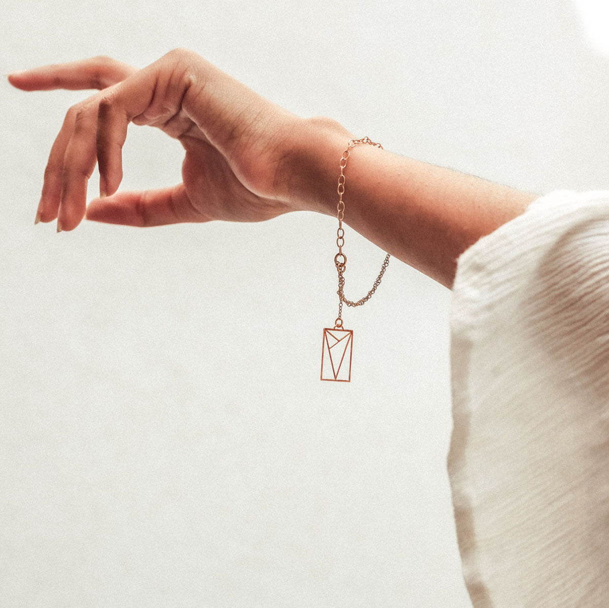 Rael Cohen Precision Charm Bracelet In Rose Gold