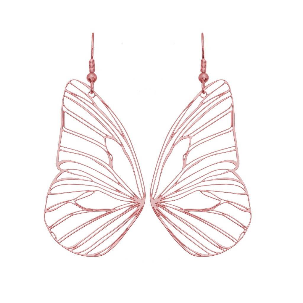 Rael Cohen Nature Inspired Butterfly Wing Earrings In Rose Gold