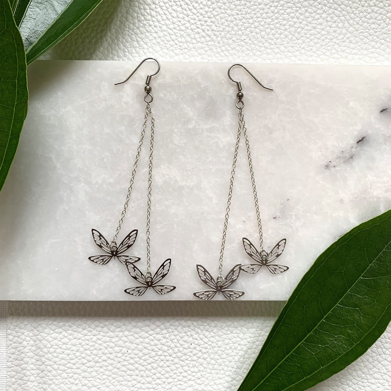 Rael Cohen Butterfly Dainty Charm Earrings In Silver