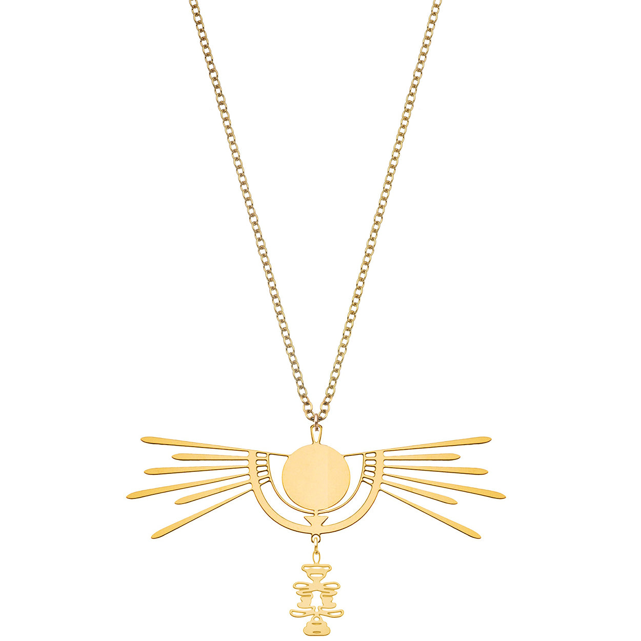 Rael Cohen Rael Cohen Egyptian Inspired RA Symbol Necklace In Gold