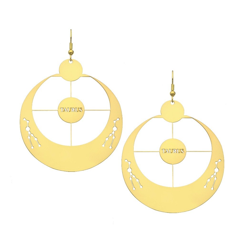 Rael Cohen Zodiac Inspired Statement Earrings Taurus In Gold