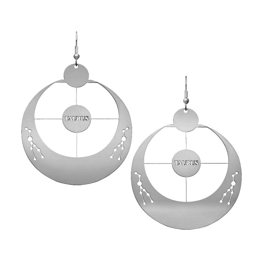 Rael Cohen Zodiac Inspired Statement Earrings Taurus In Silver