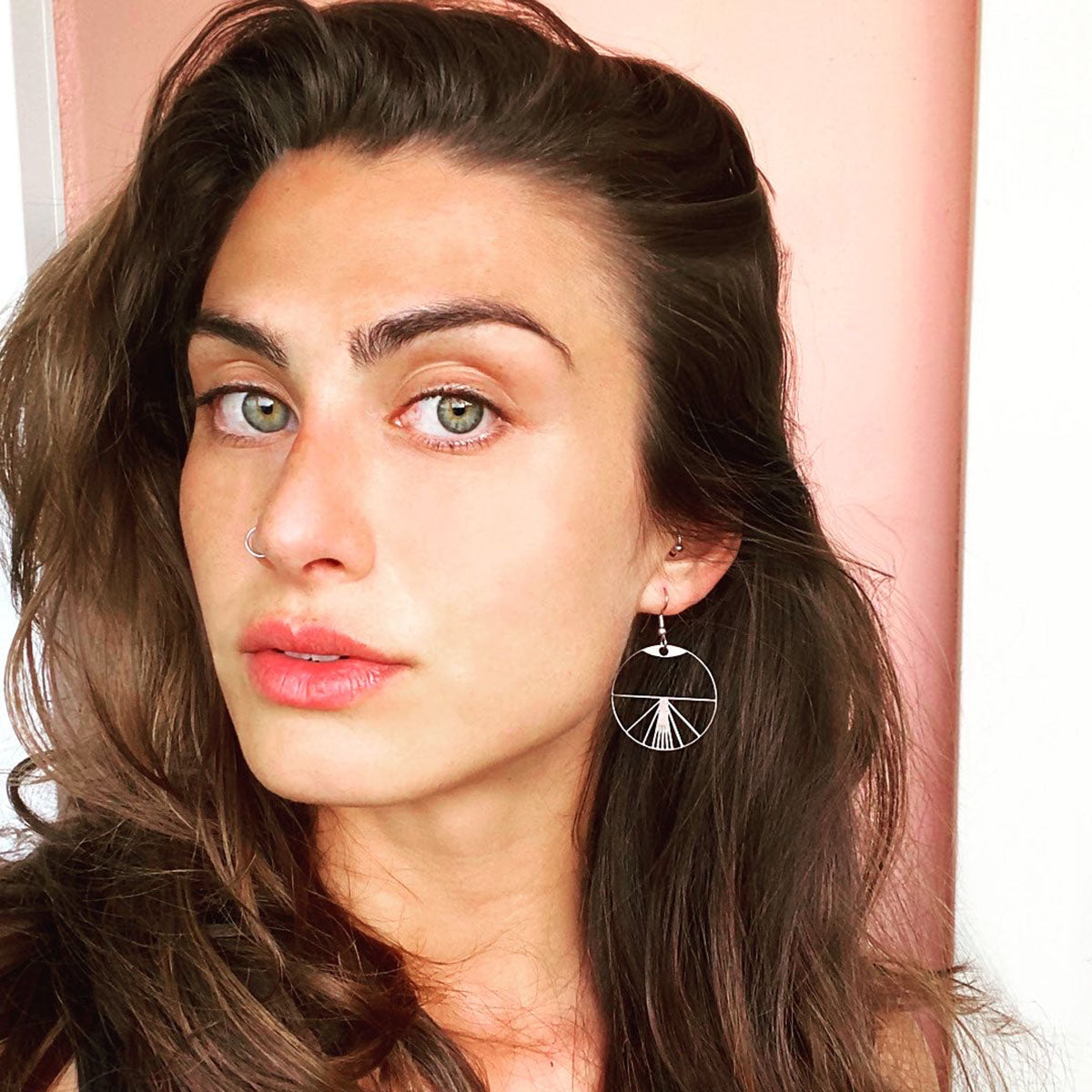 Rael Cohen Math Inspired Vitruvian Man Earrings In Silver