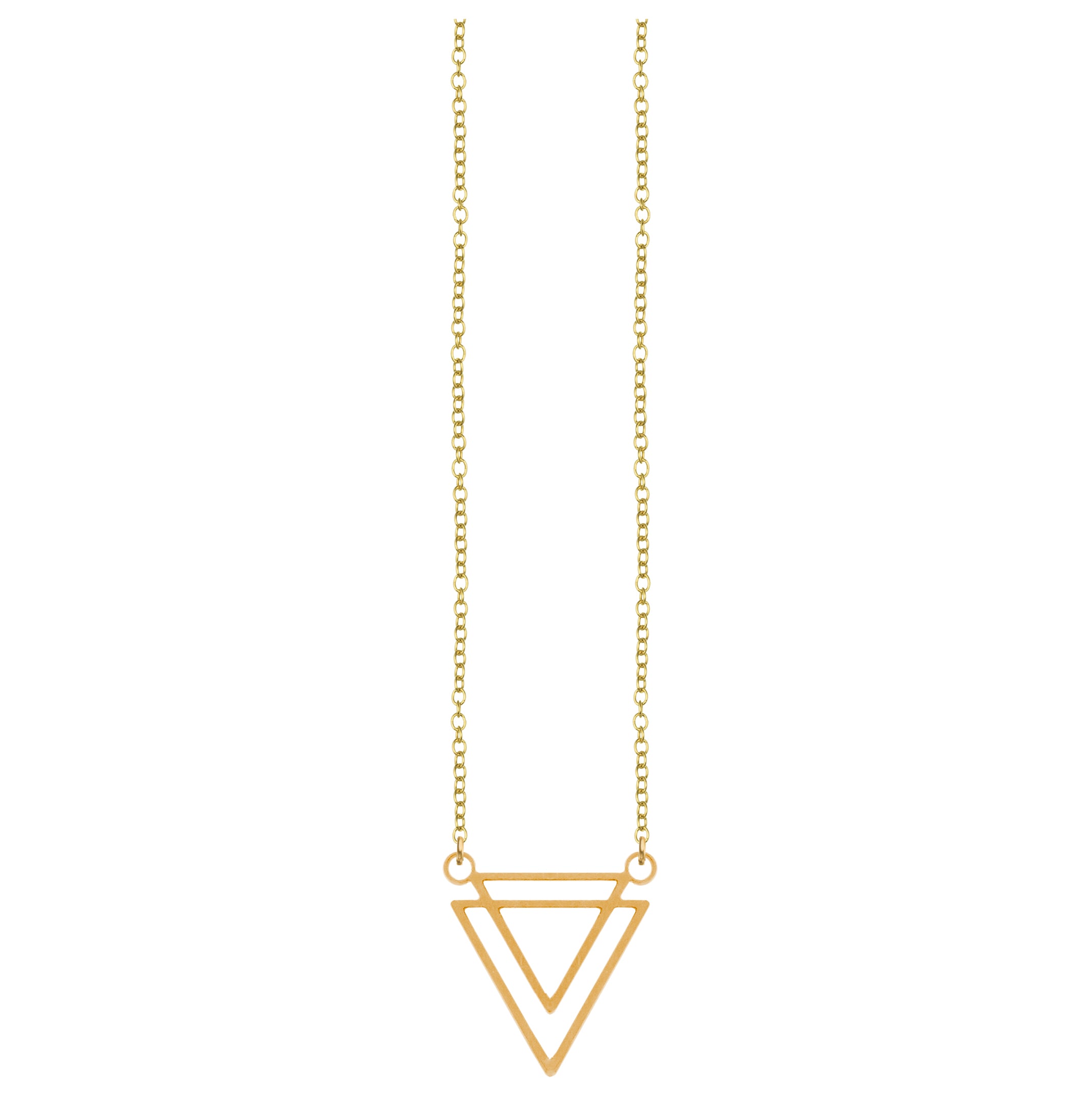 Rael Cohen Dual Triangle Shape Necklace In Gold