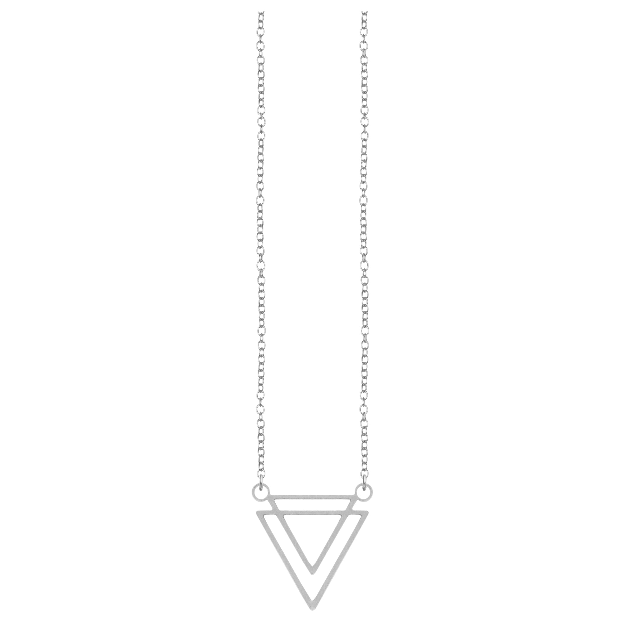 Rael Cohen Dual Triangle Shape Necklace In Silver