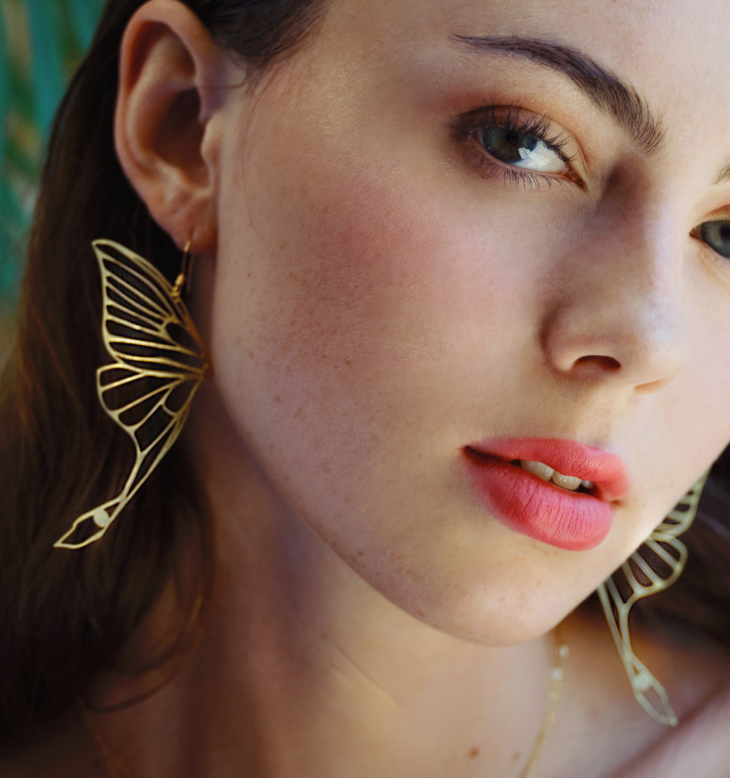 Rael Cohen Luna Moth Butterfly Wing Earrings In Gold