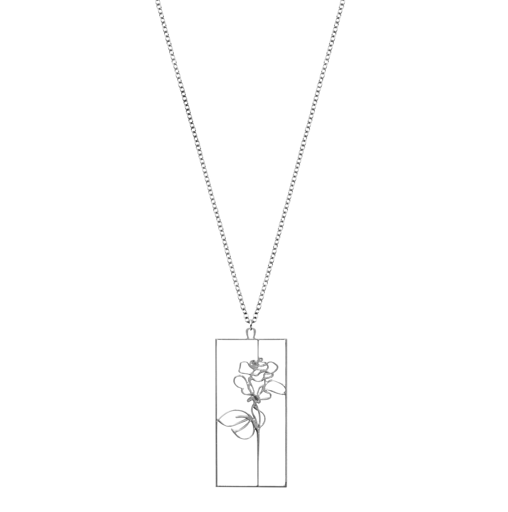 Rael Cohen Nature Inspired Rose Necklace In Silver