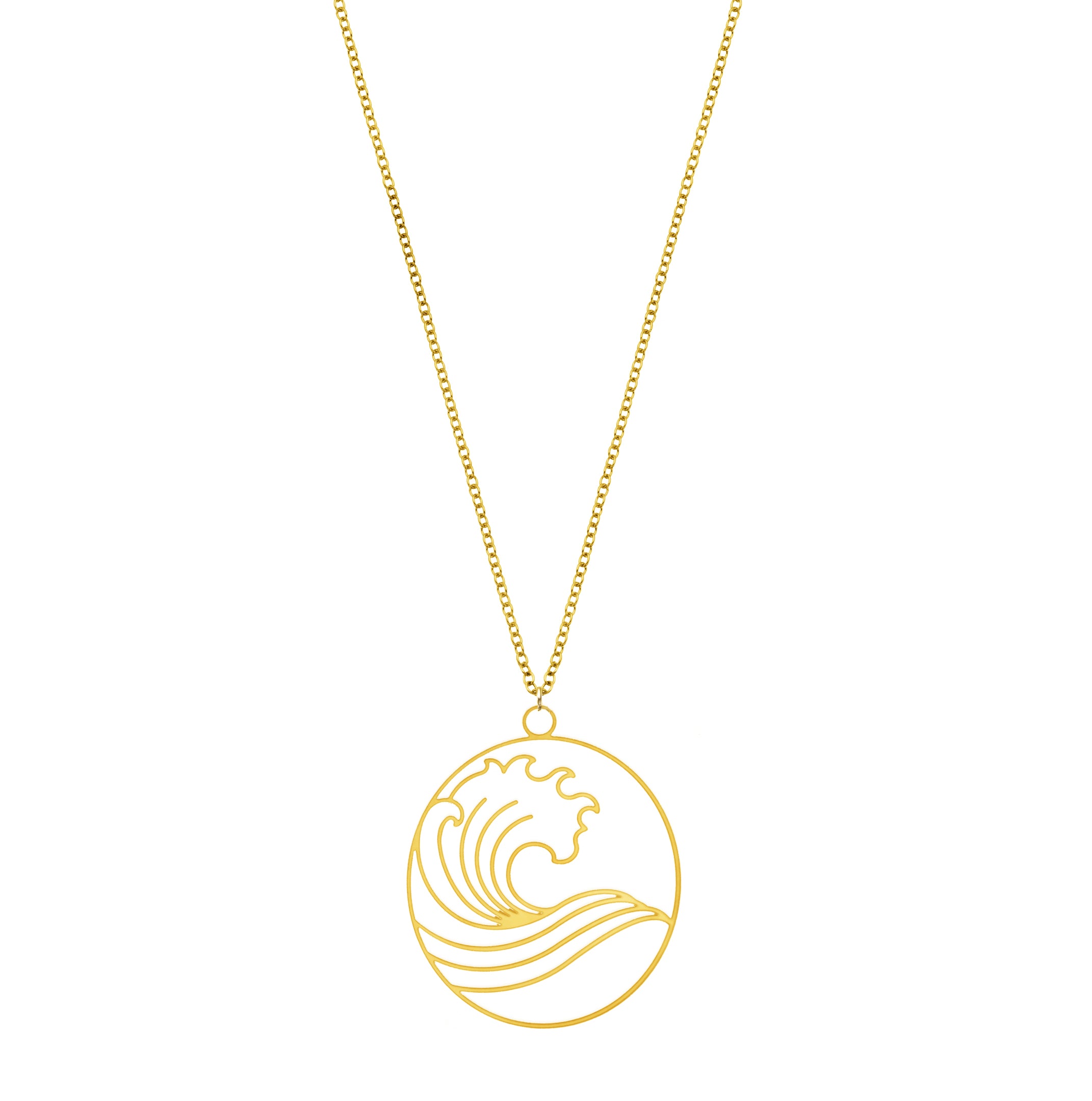 Rael Cohen Ocean Inspired Wave Necklace In Gold