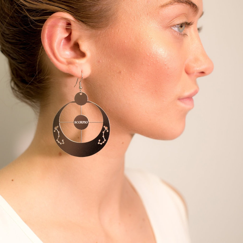 Rael Cohen Zodiac Inspired Scorpio Constellation Earrings In Silver