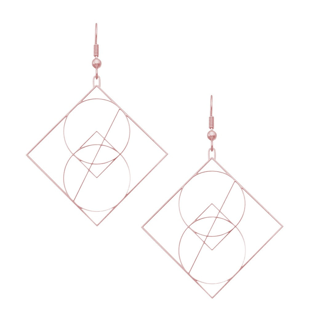 Rael Cohen Vesica Piscis Earrings In Rose Gold